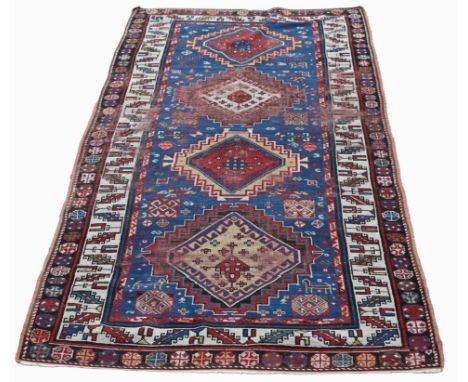 Antique Caucasian RugSize: 105 x 50 in. (8'9" x 4'2") - Provenance: this item comes from the private collection of Lou A. and