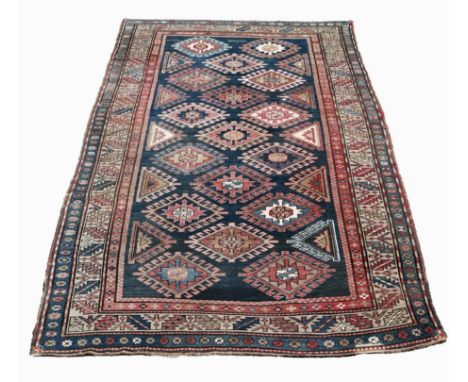 Antique Caucasian RugSize: 126 x 60 in. (10'6" x 5') - Provenance: this item comes from the private collection of Lou A. and 