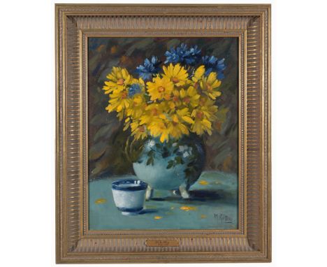 Martin Rettig (Ohio, 1869 - 1956)Still Life Painting. Oil on canvas. Signed lower right.Sight Size: 14.5 x 11 in.Overall Fram