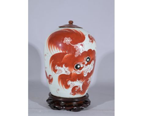 Antique Chinese Porcelain Ginger Jar,  Signed/Sealed on exterior of jar.  Height: 12 in.- Provenance: this item comes from th
