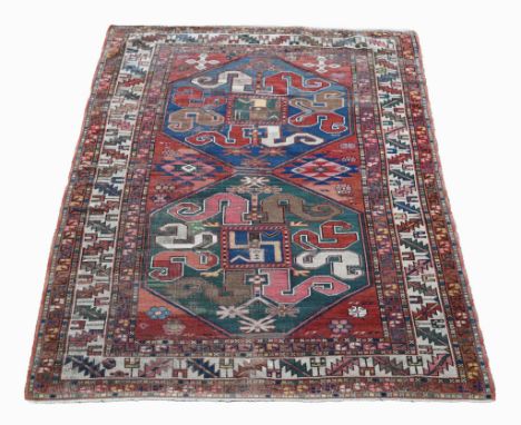Antique Caucasian Lori Pambak RugSize: 84 x 52 in. (7' x 4'4") - Provenance: this item comes from the private collection of L