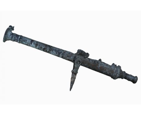 Early Antique Filipino Bronze Lantaka CannonLength: 41 in.  - Provenance: this item comes from the private collection of Lou 