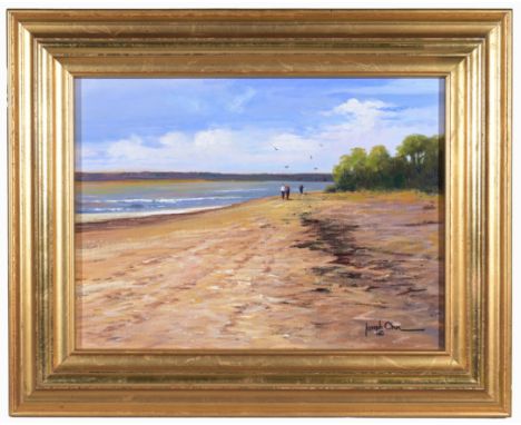 Joseph Orr (American, Born 1949)"Low Tide"Acrylic on canvas painting.  Signed lower right.Old labels verso.Sight Size: 12 x 1