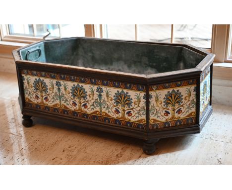Addison Mizner Style Planter.Dimensions: 13 x 37 x 21 in.- This item is currently being stored offsite at the estate (Jackson