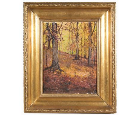 William Arnold Eyden Jr. (1893-1982)Brown County Indiana painting.Oil on board.  Signed lower left.Sight Size: 10 x 8 in.Over