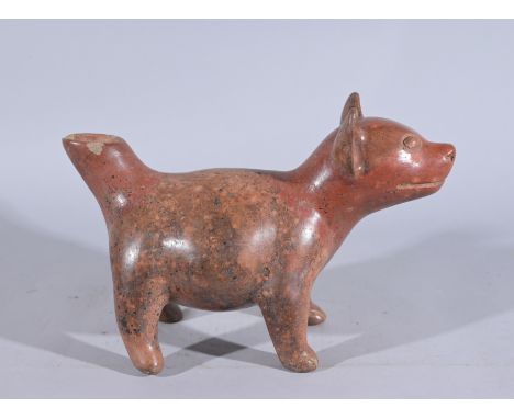Pre-Columbian Style Colima Standing DogDimensions: 8 x 11 in.  - Provenance: this item comes from the private collection of L