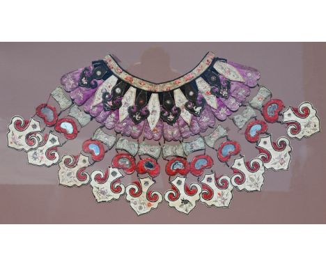 Chinese Silk Cloud Collar embroidered collar, with ribbon and satin collar, with suspended ruyi and butterfly shaped silk and