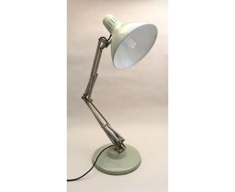 An American industrial angle poise lamp in grey