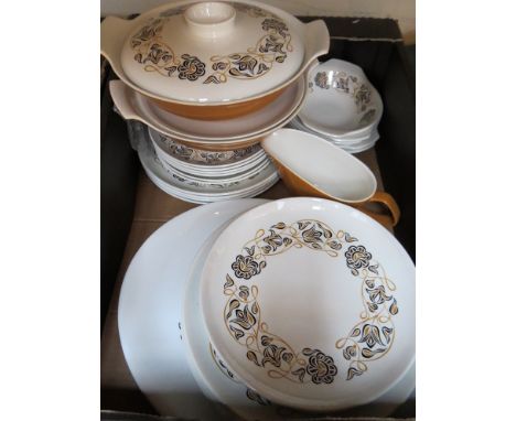 A box of Poole pottery "Desert Song" tableware