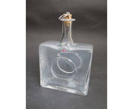 A decanter by Iitalla, Finland, designed by Tapio Wirkkala, signed 