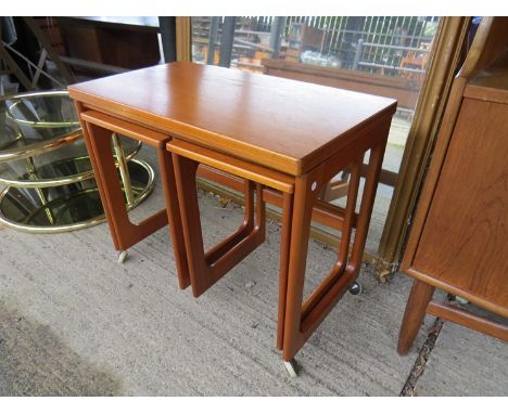 1960's McIntosh nest of teak table extending top table 