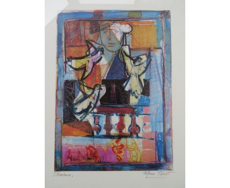 MARIE TISSOT (XX) Framed and Glazed print 'Provence' Signed in pen. Image size 43cm x 31cm 