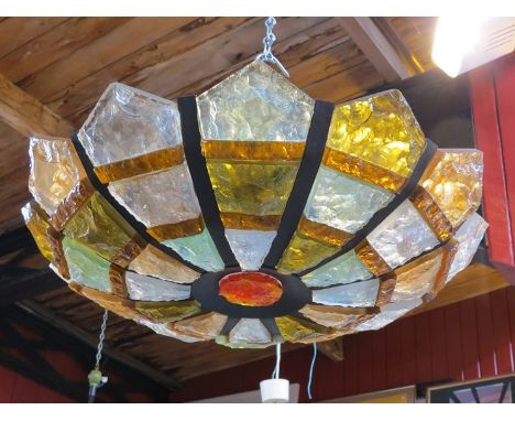 Coloured glass decorative light by Lombardo for floor, table or ceiling use. Italian, 1970's 