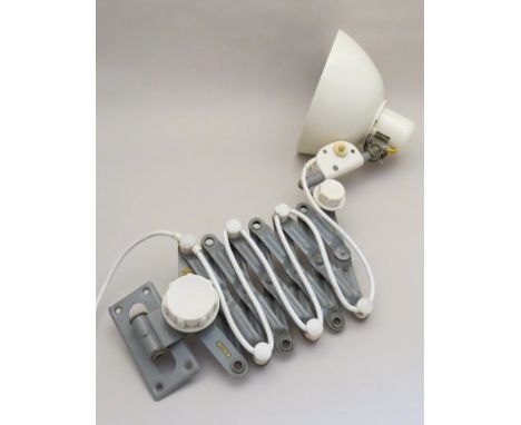 A 1960's workshop scissor lamp 