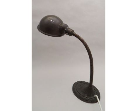 A metal shell form 1950's desk lamp 