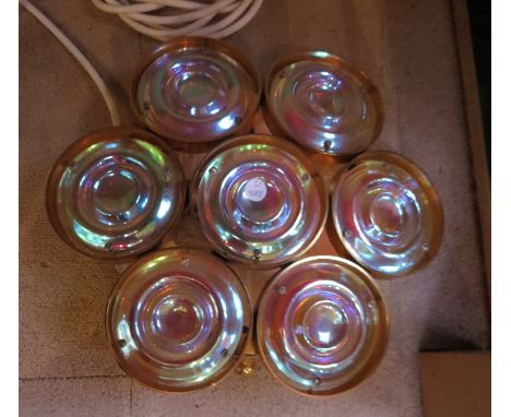 A 1960's wall lamp with multi circle glass form 