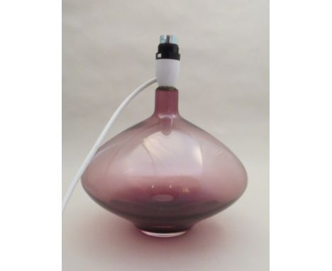 A Caithness glass table lamp by Domhnall O'broin in lilac 