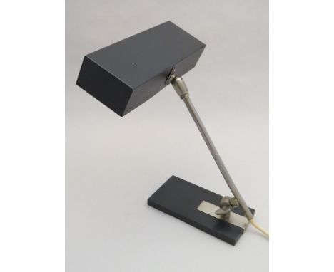 A Kaiser desk lamp (45161) Germany, of rectangular form. Labelled.