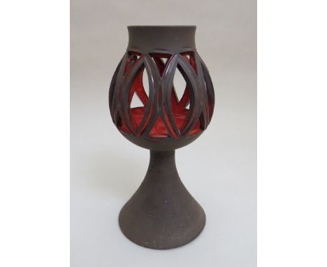 A ceramic tea-light holder by Toreboda, Sweden 