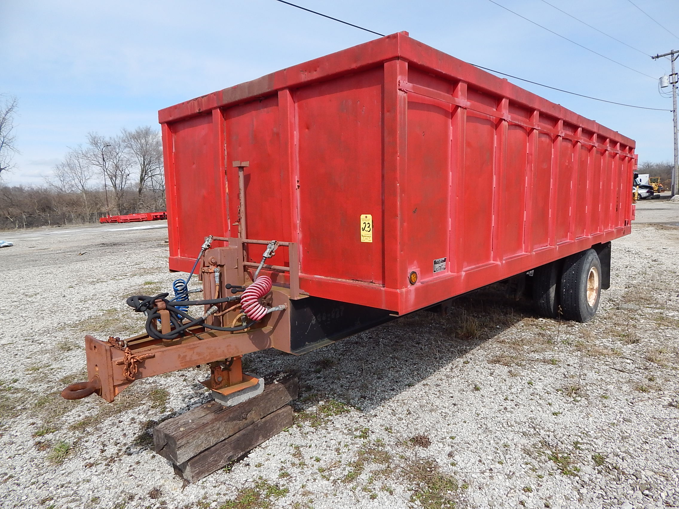 2001 Miles 20' Single Axle, Dual Wheel Dump Trailer, 19,750 lb. GVWR, 4