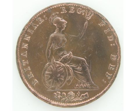 1853 half penny of Queen Victoria - aVF grade with scratches. UK P&amp;P Group 0 (£6+VAT for the first lot and £1+VAT for sub