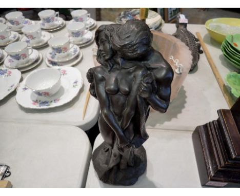 Study Of Love resin figurine, couple embraced, 34cm H. UK P&amp;P Group 3 (£30+VAT for the first lot and £8+VAT for subsequen