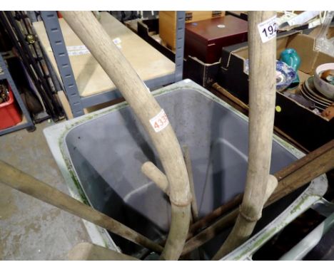 Two antique scythes and other tools. Not available for in-house P&amp;P 