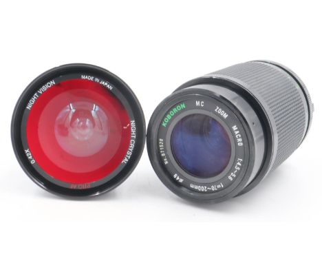 Night vision night crystal lens and a Koboren example. UK P&amp;P Group 1 (£16+VAT for the first lot and £2+VAT for subsequen