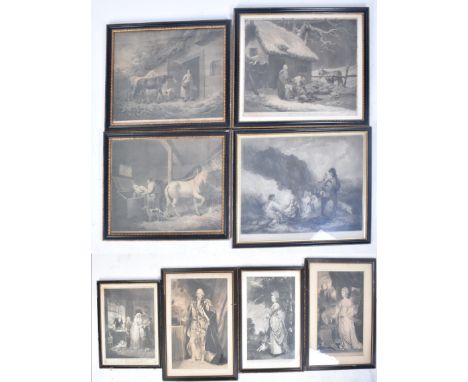 A collection of 19th century &amp; later etching on paper portraits after renowned artists. The lot to include After Sir Josh