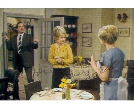 Prunella Scales signed 6x4 inch Fawlty Towers colour photo. Good condition. All autographs come with a Certificate of Authent