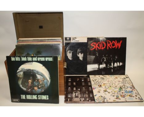 A COLLECTION OF LP RECORDS TO INCLUDE BLACK SABBATH, ROLLING STONES, BEATLES ETC