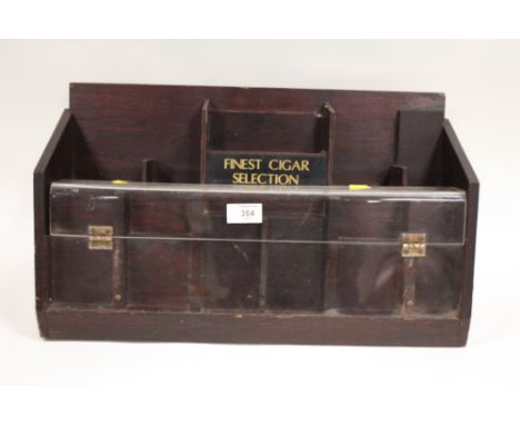 A VINTAGE OAK CIGAR RETAIL DISPLAY STAND