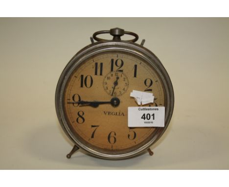 A VINTAGE ITALIAN VEGLIA ALARM CLOCK  