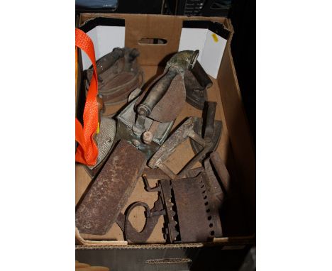 A COLLECTION OF VINTAGE IRONS 