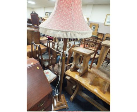 AN ART DECO STANDARD LAMP WITH SHADE