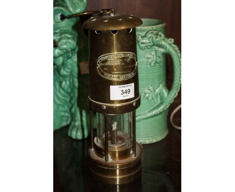 AN E THOMAS AND WILLIAMS BRASS MINERS LAMP