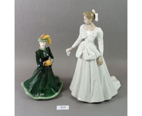 A Nao figure and Coalport figure, Harmony 