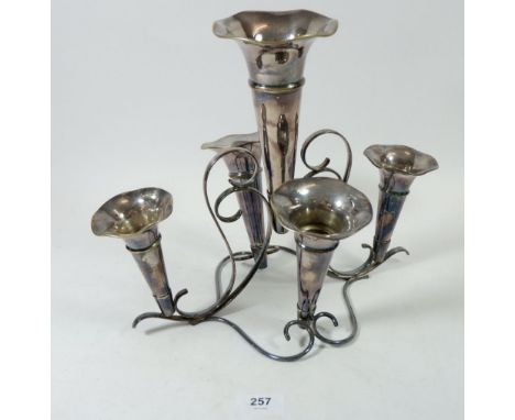 A silver plated epergne 