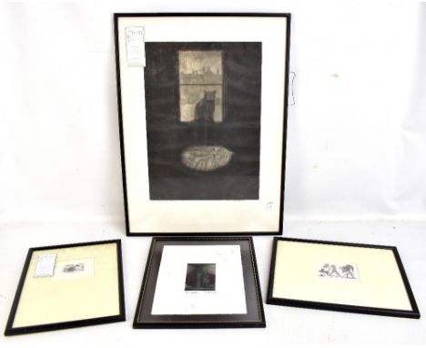 RICHARD SHIRLEY SMITH; wood engraving, 'Putti', signed and dated 1985 and No.31/100, inscribed on Chris Beetles label verso, 