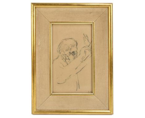 HAROLD RILEY DL, DLitt, FRCS, DFA, ATC (Born 1934); charcoal, study of a conductor, signed R.68, 24 x 14.25cm, framed and gla