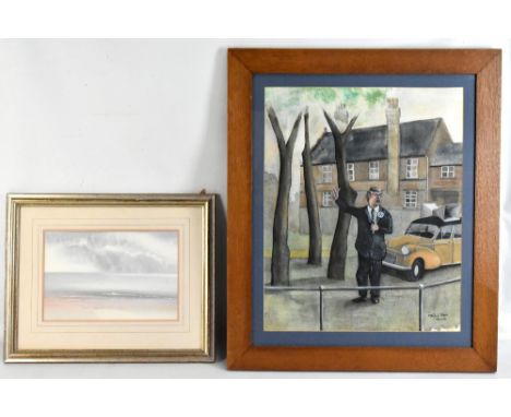 CHRIS R ROBBS; watercolour, 'Candidate', signed and dated 23.7.76, 48.5 x 39.5cm, framed and glazed, and an unsigned watercol