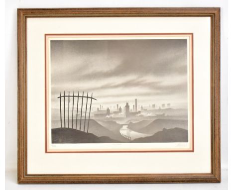 TREVOR GRIMSHAW (1947-2001); a pencil signed limited edition print ‘Milltown’, no.9/250, signed lower right, 35 x 44cm, frame