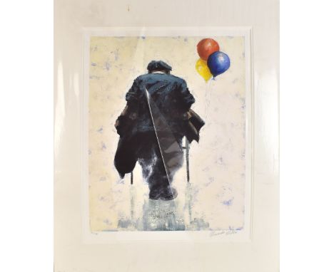 ALEXANDER MILLAR (Born 1960); pencil signed limited edition giclée print 'The Balloon Seller', No.84/395, 55 x 44cm, unframed