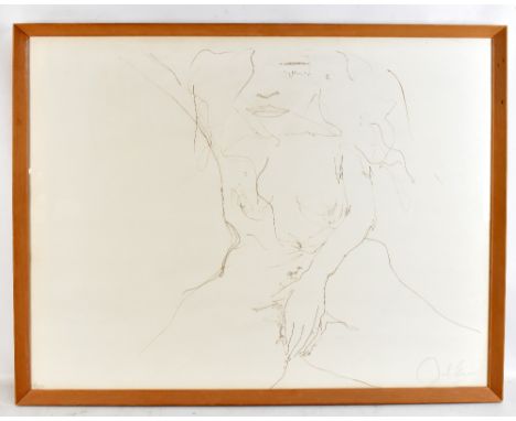 JOHN LENNON (British, 1940-1980); a signed lithograph, an erotic sketch of Yoko Ono, signed in pencil lower right, 34/300, Ma