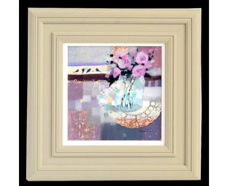EMMA DAVIES; oil on board, 'Early Morning Bird Song', signed lower right, details verso, 30 x 30cm, framed. (D)Additional Inf
