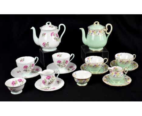 SHELLEY; two tea for two services, pattern no.2383 and no.12859 (16).Additional InformationMinimal wear, light crazing, but g