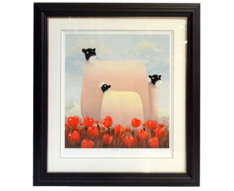 MACKENZIE THORPE (Born 1956); a signed limited edition print, 'Family', edition AP 9/20, signed lower right, 99 x 45cm, with 