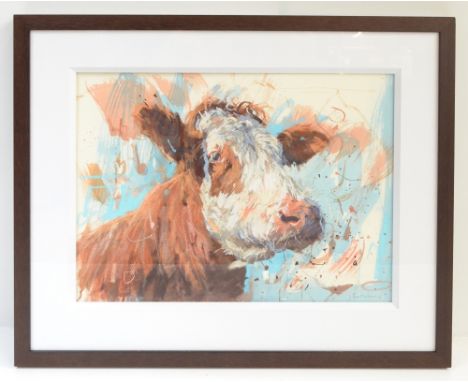 JAMES BARTHOLOMEW R.S.M.A; pastel on paper, 'Hereford Profile', 68 x 50cm, framed and glazed, signed lower right. (D)Addition