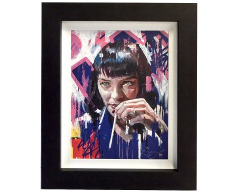 ZINSKY; signed limited edition print, 'The Femme Fatale', edition 7/25, signed lower right, 30 x 40cm, with certificate, fram