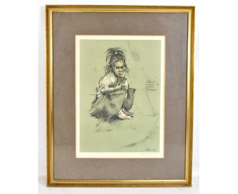 HAROLD RILEY DL DLitt FRCS DFA ATC (Born 1934); a pencil signed limited edition print, 'Her Mother’s Shoes', signed and numbe
